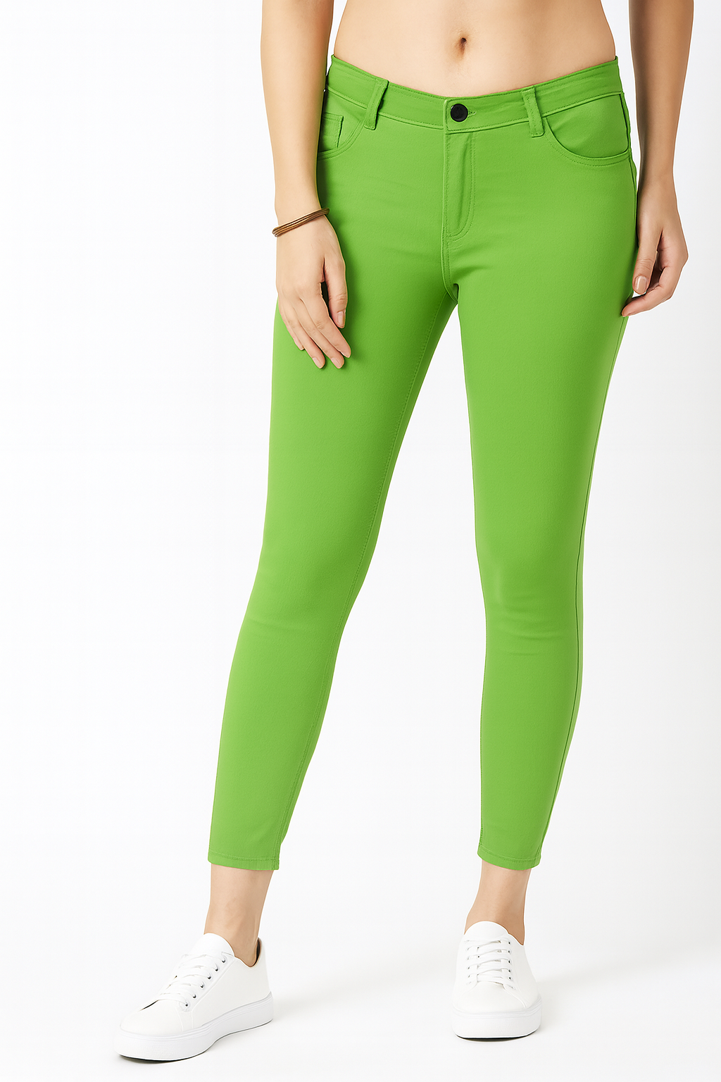 Women’s Slim Fit Belt System Pants – Light Green' / MH