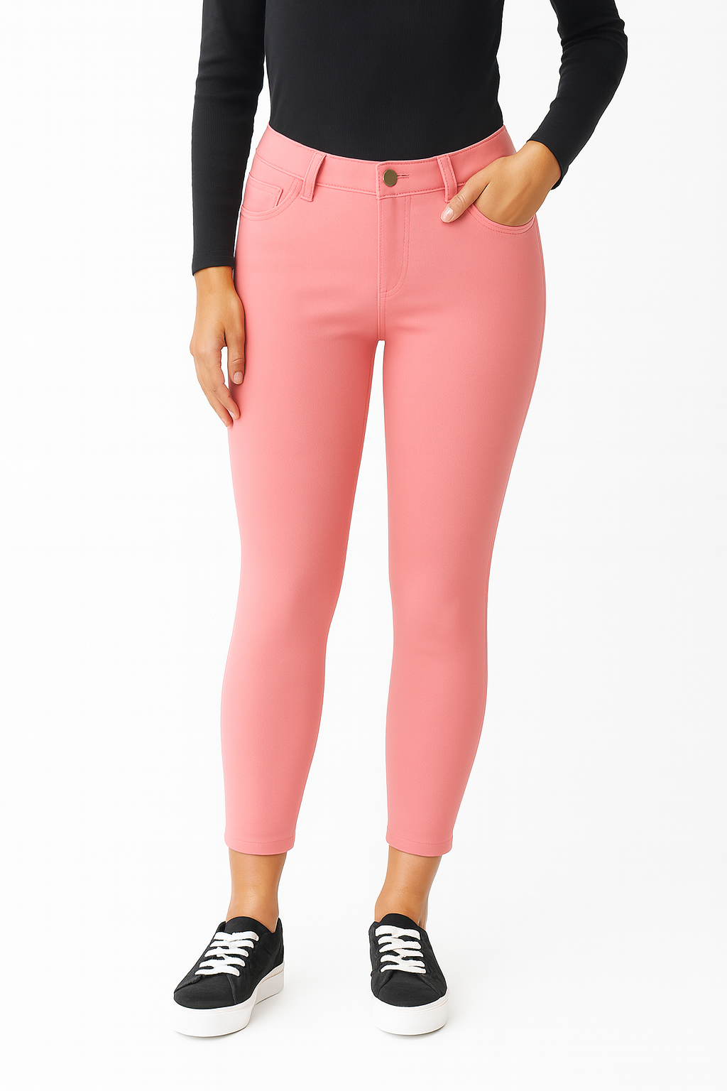 Women’s Slim Fit Belt System Pants – Soft Pink'/ MH