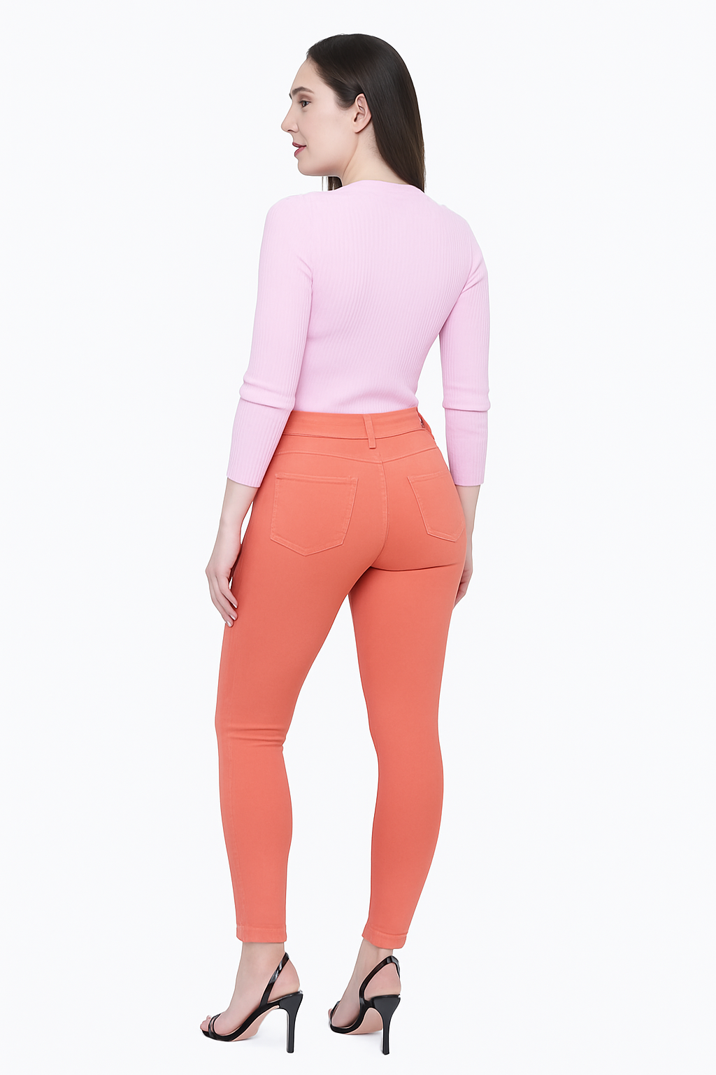 Women’s Slim Fit Belt System Pants – Peach'/MH