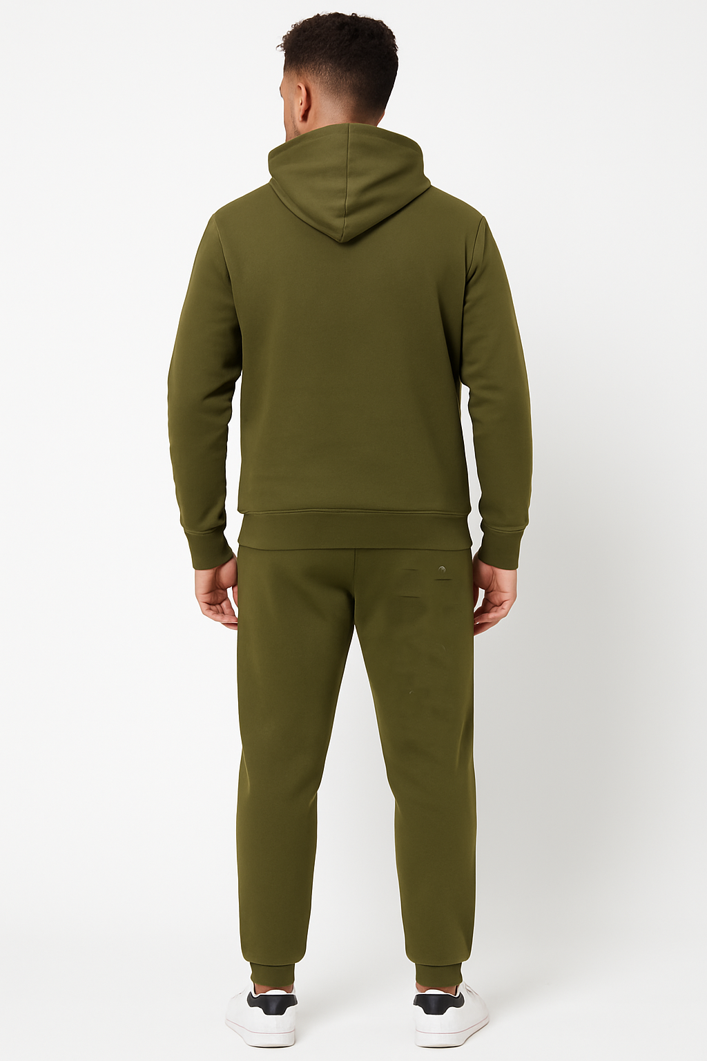 Men’s Polo Tracksuit – Hoodie & Joggers Set in Olive Green./MH