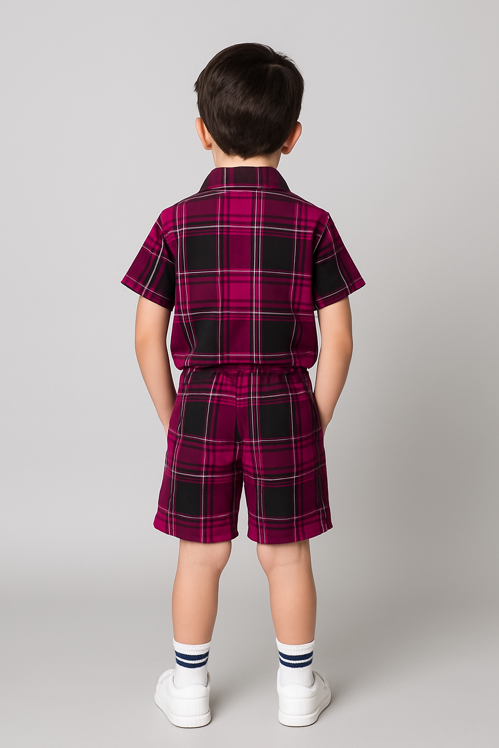 Bold Plaid Explorer: Boys’ Shirt & Short Set I MH