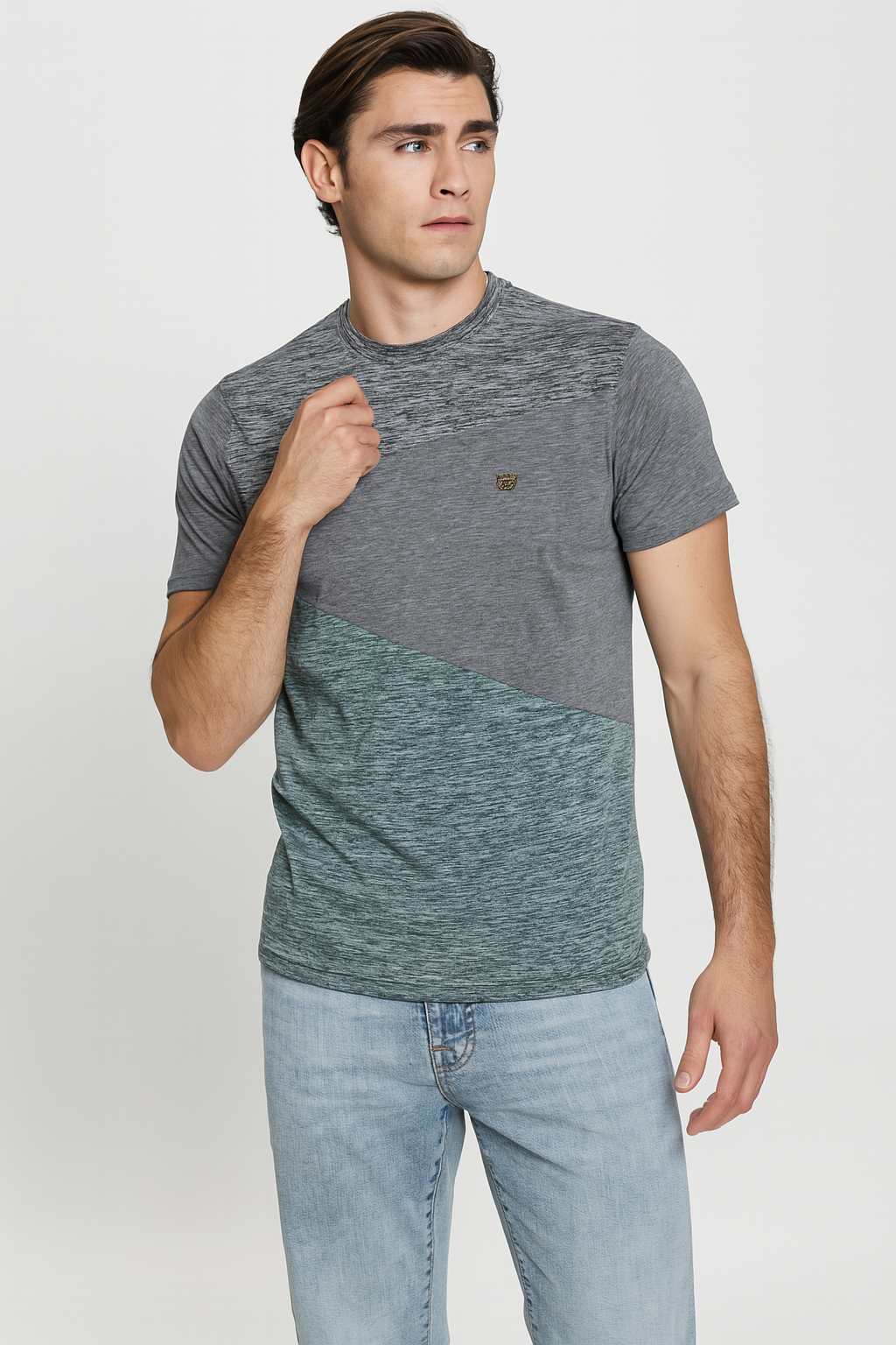Tricolor Wave Panel T-shirt | MH