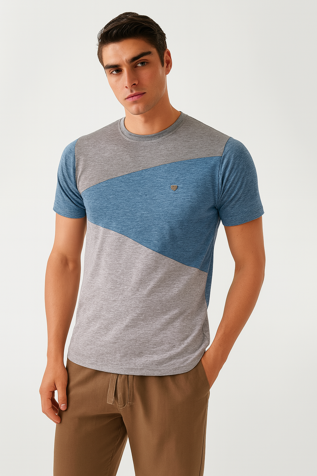 Tricolor Wave Panel T-shirt | MH