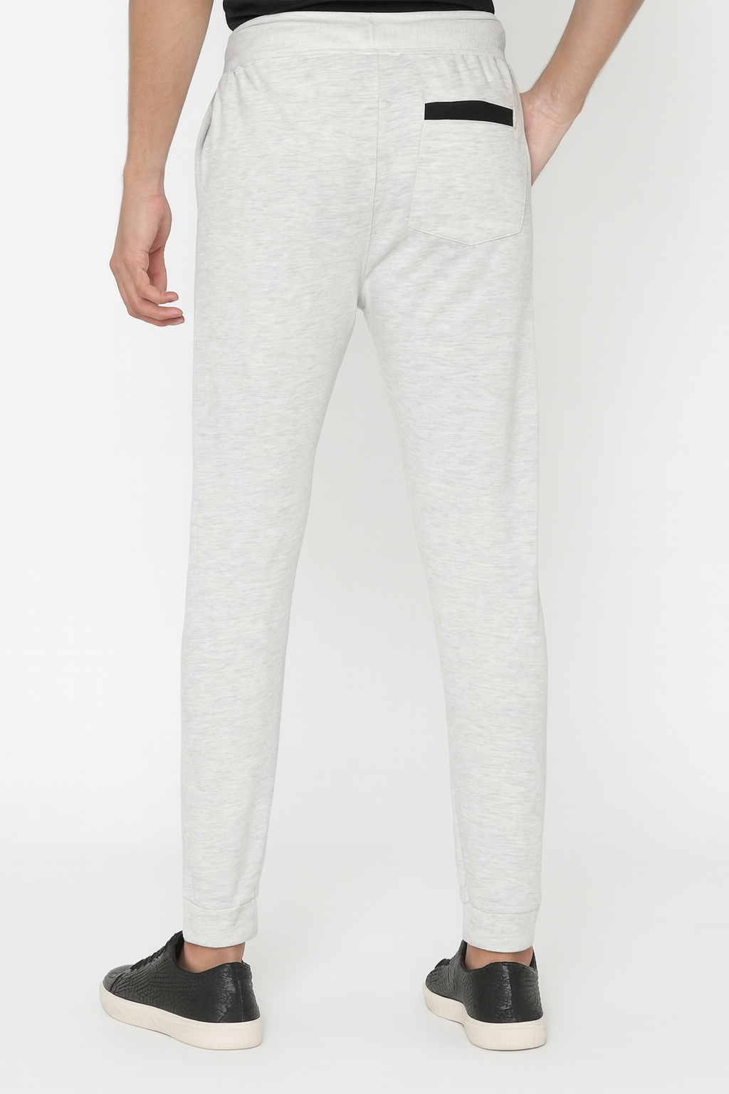 Men’s Light Grey Joggers with Black Knee Panels' / MH
