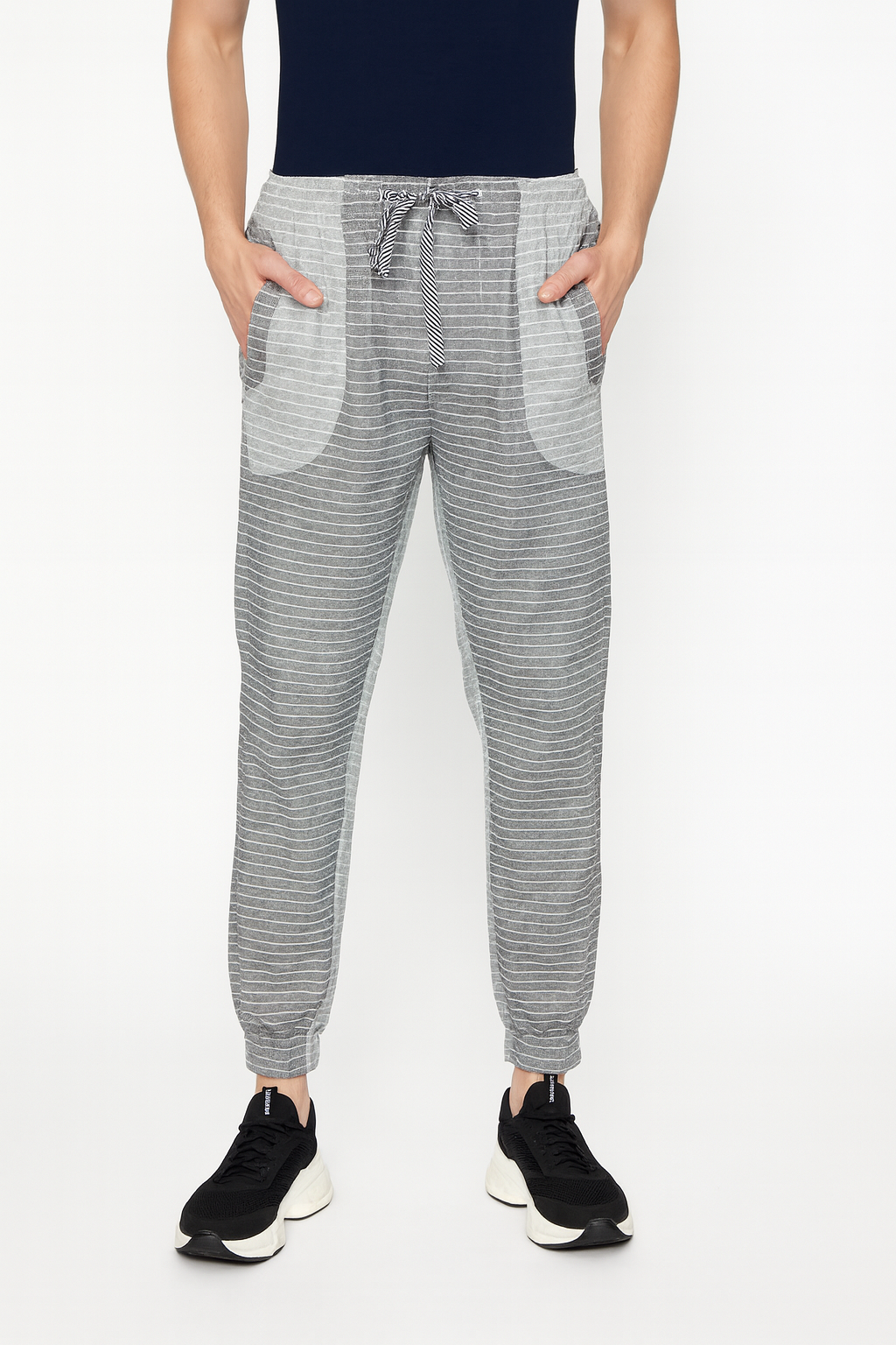 Men’s Grey Striped Jogger Pants. / MH
