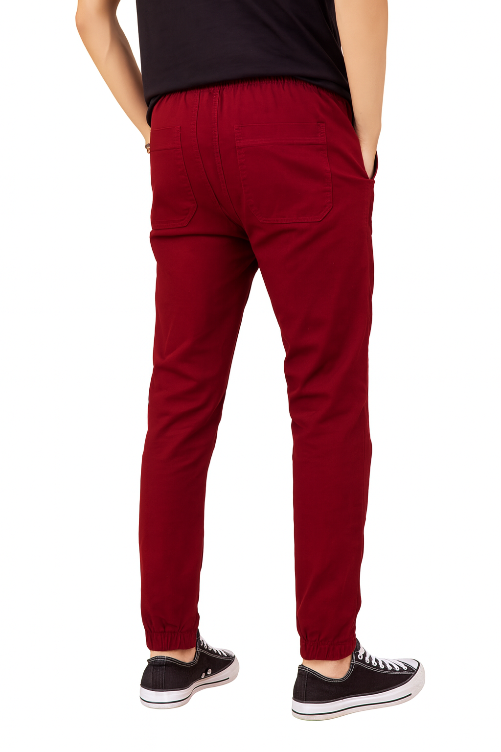 Men’s Casual Red Jogger Pants with Drawstring '/MH