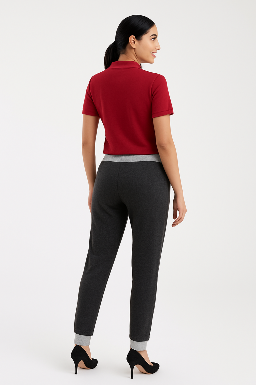 Women’s Jogger Pants – Charcoal Grey with Contrast Trim'/MH