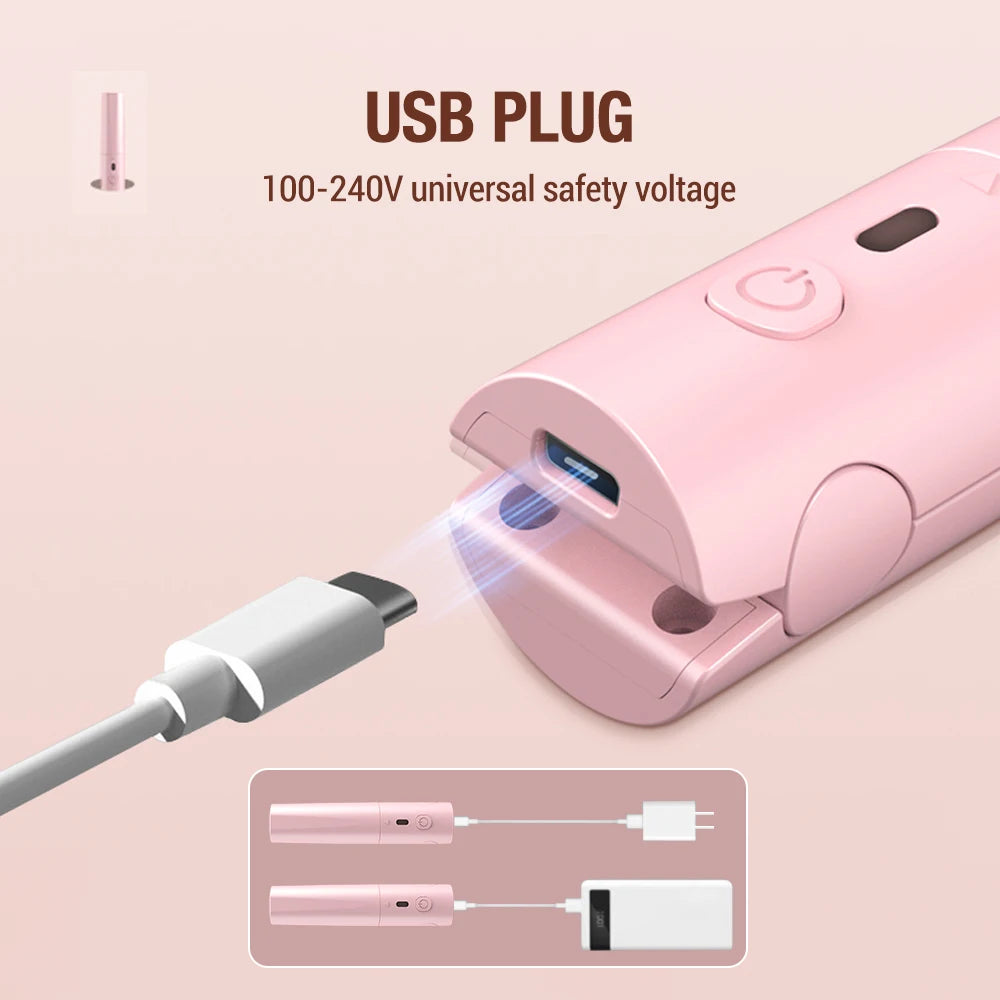 USB Connect Hair Straightener Curler Comb