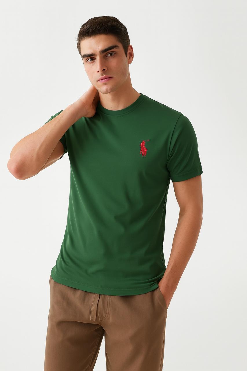 Men's Embroidered Round Neck T-shirt/MH