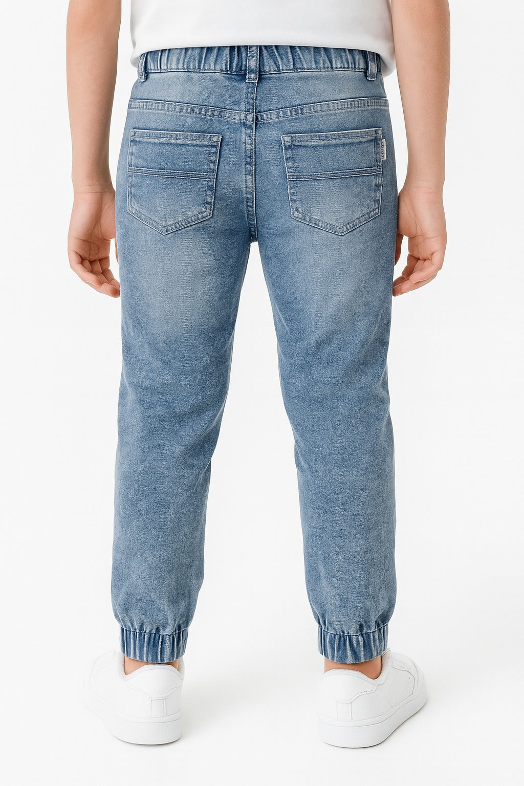 Kids' Elastic Cuffs Denim Jogger Jeans I MH