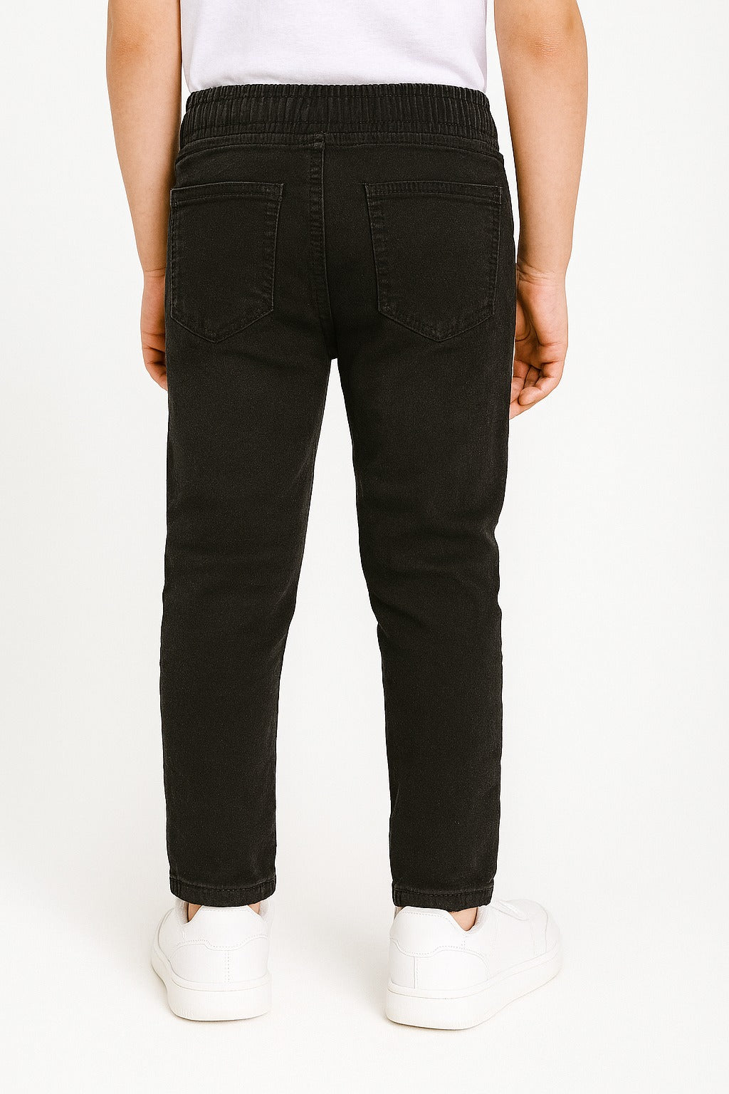 Kids' Knee Stitch Detailing Cotton Denim Pants I MH