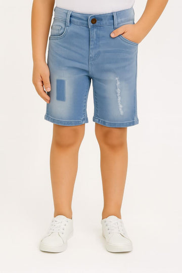 Boy's Rolled-Cuff Denim Shorts I MH