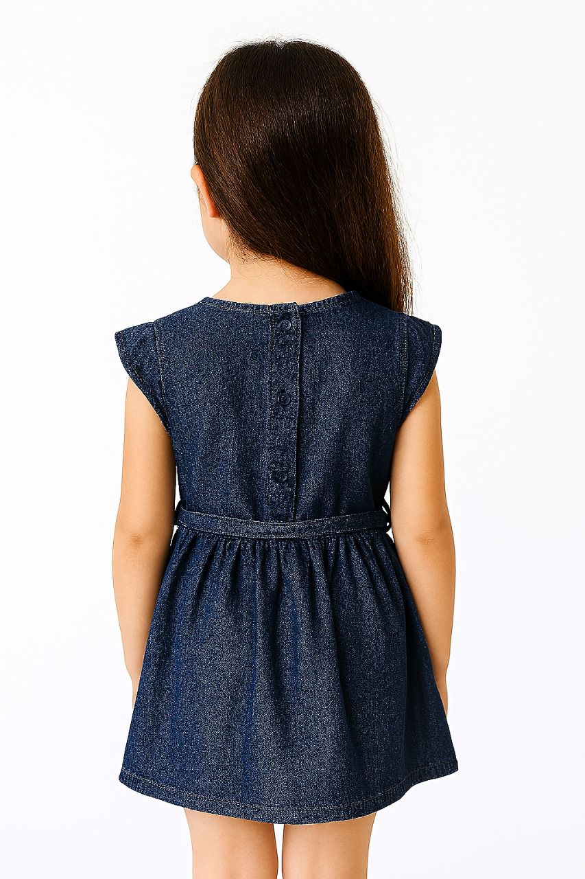 Kid's Denim High Sleeve Dress | MH
