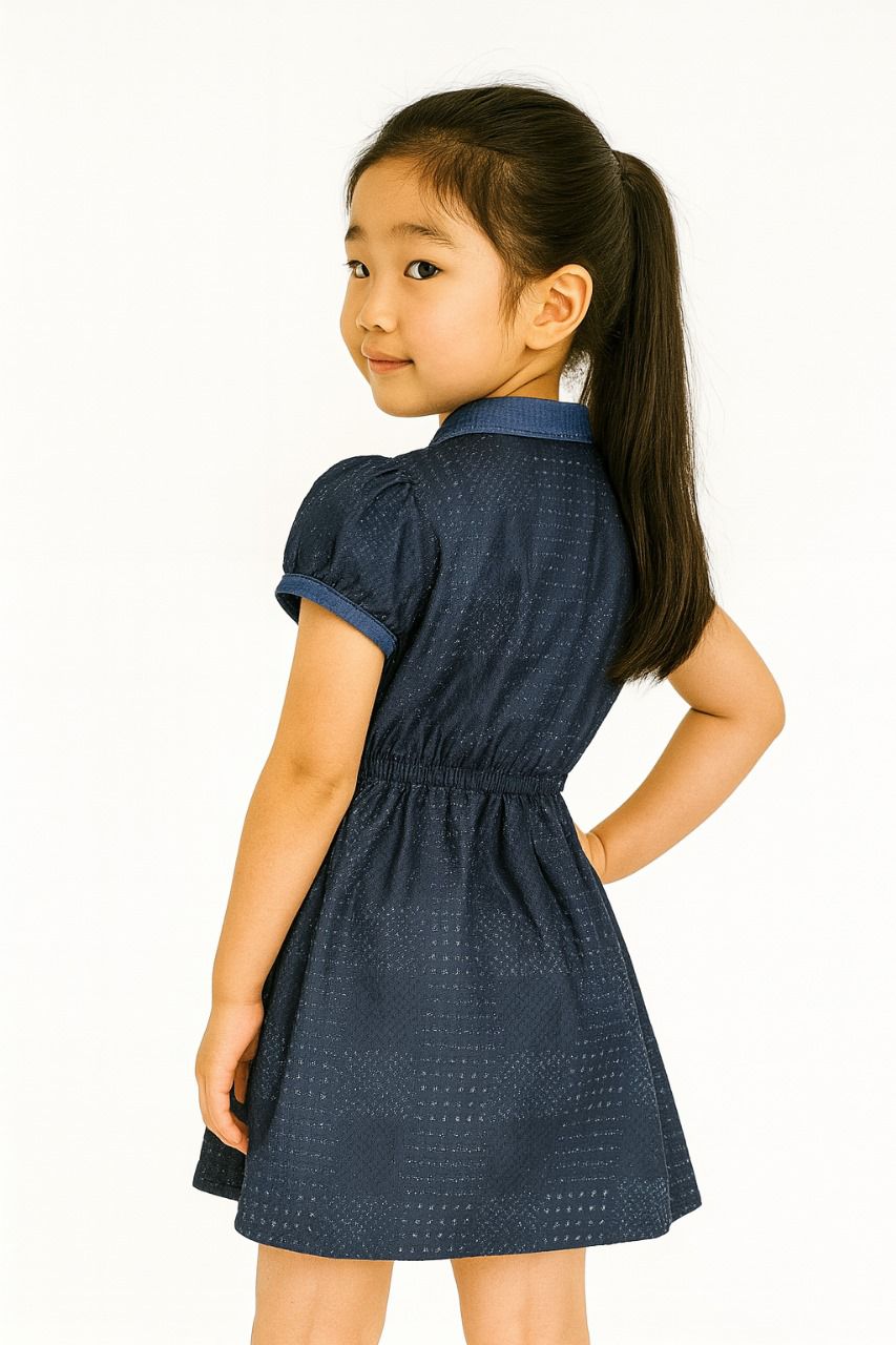 Kid Girl's High neck Drop Sleeve Dress | MH