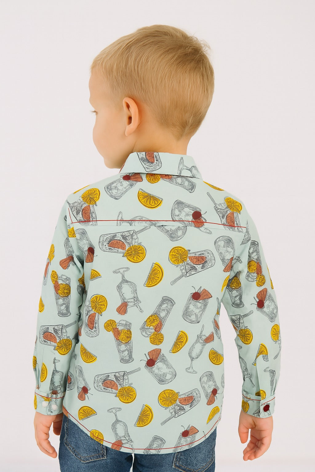 Tropical Refreshment Print Cotton Shirt for Boys MH