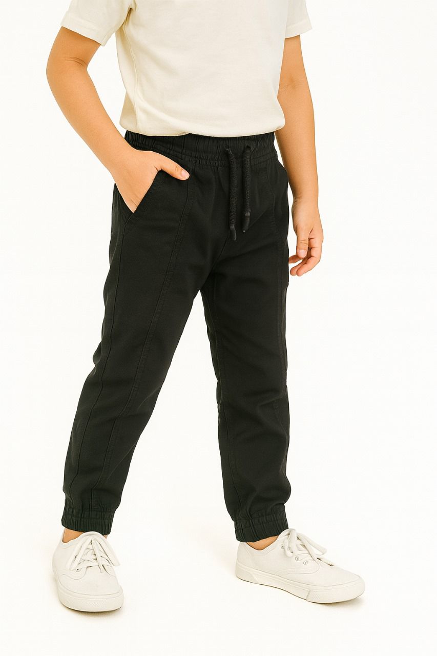 "Boys' Casual Khaki Jogger Pants with Elastic Waist & Drawstring /MH