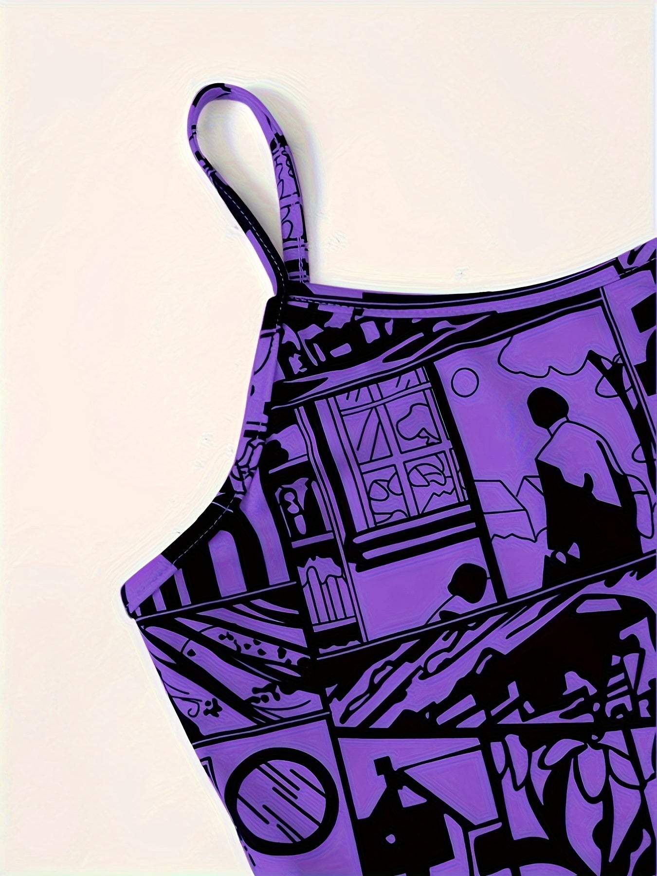 Anime Print Two-piece Shorts Set,