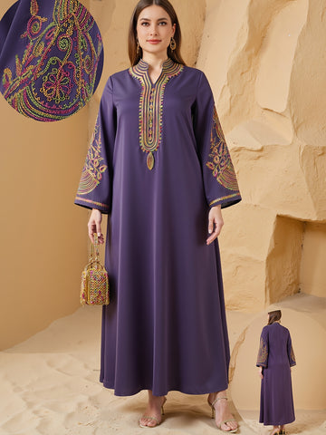 Plus Size, Plus Size Rope Arabic Turban Robe Dress./MH