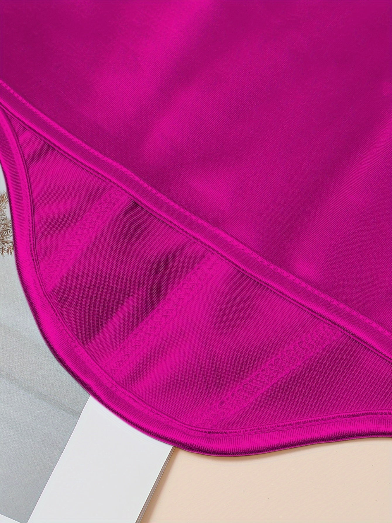 Chic Light Purple Satin Corset Crop Top .