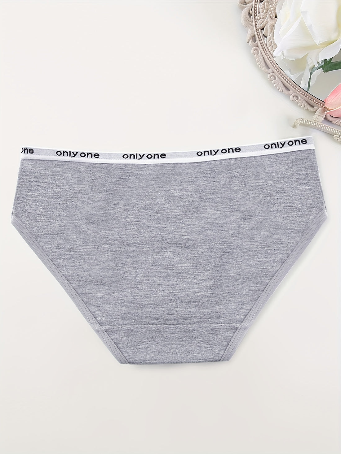 8pcs Sexy Bikini Briefs, Letter Pattern Contrast Color Comfy Breathable Panties, /MH