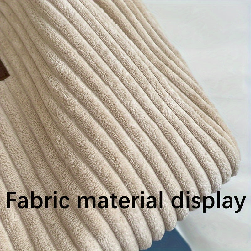 Corduroy Tote Bag For Women, Fashion Chain Shoulder Bag, Large Capacity Plush Handbag