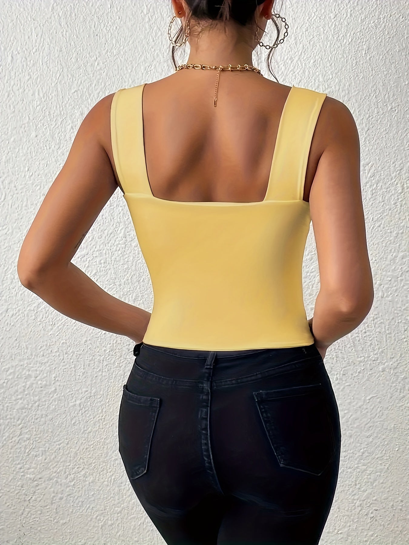 Women's Basic Solid Crop Tank Top,