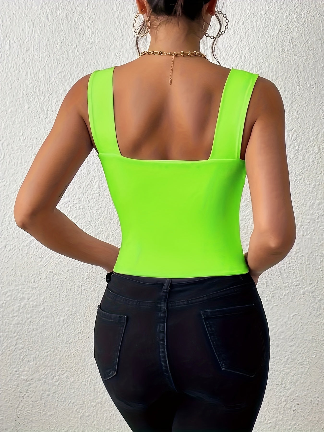 Women's Basic Solid Crop Tank Top,