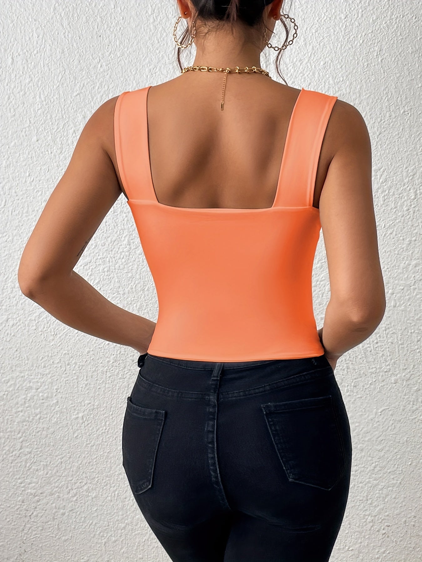 Women's Basic Solid Crop Tank Top,