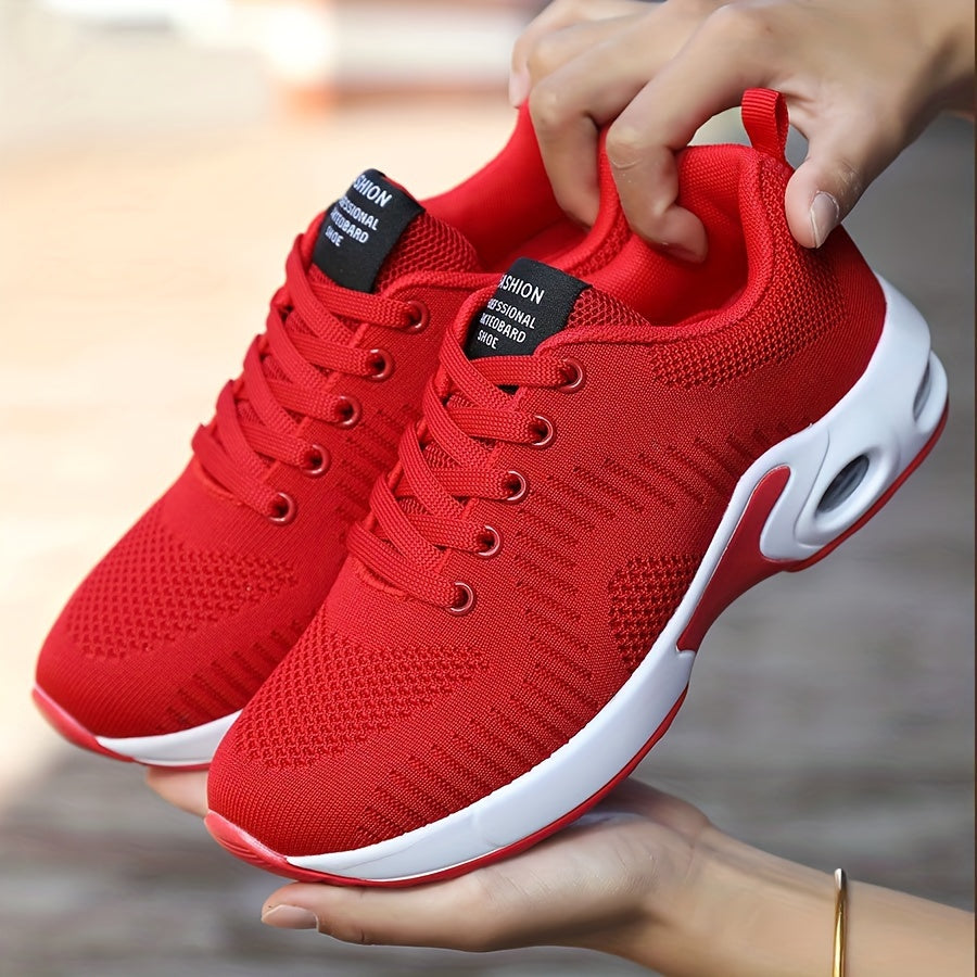 Women'S Breathable Mesh Sneakers with Cushioned Sole - All-Season Casual & Athletic Shoes, Lace-Up Design for Running, Walking, Travel - Lightweight & Comfortable for Everyday Wear, Ladies Sneakers, Walking Shoes, Sleek Shoe
