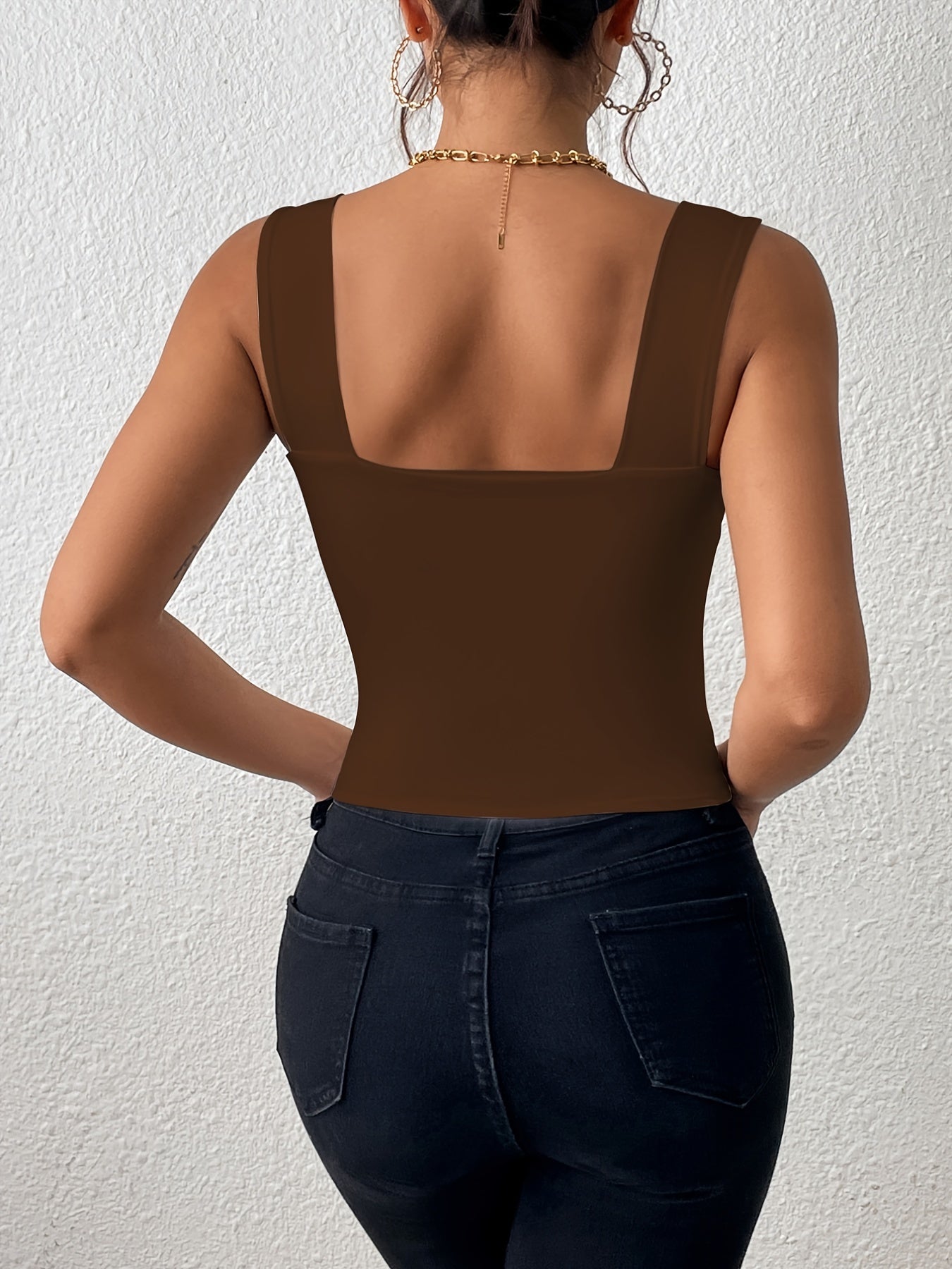 Women's Basic Solid Crop Tank Top,