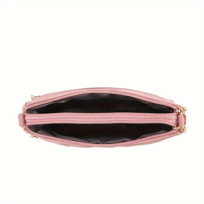 Fashionable Crossbody Bag with Multiple Layers And Large Capacity, Versatile Shoulder Bag for Women., Secure Travel Purse | Quilted Exterior Bag | Synthetic Synthetic Leather Bag