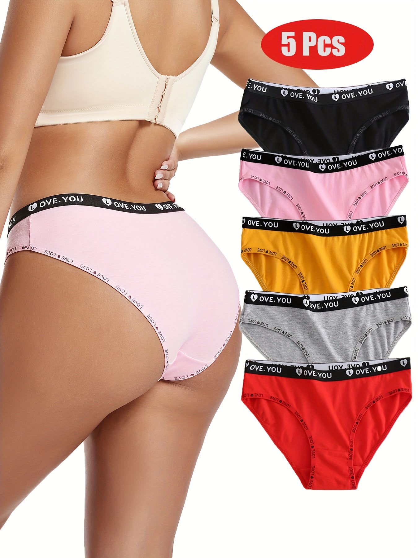 Pack of 5 Casual Daily Women's Triangle Underpants Comfortable ./MH