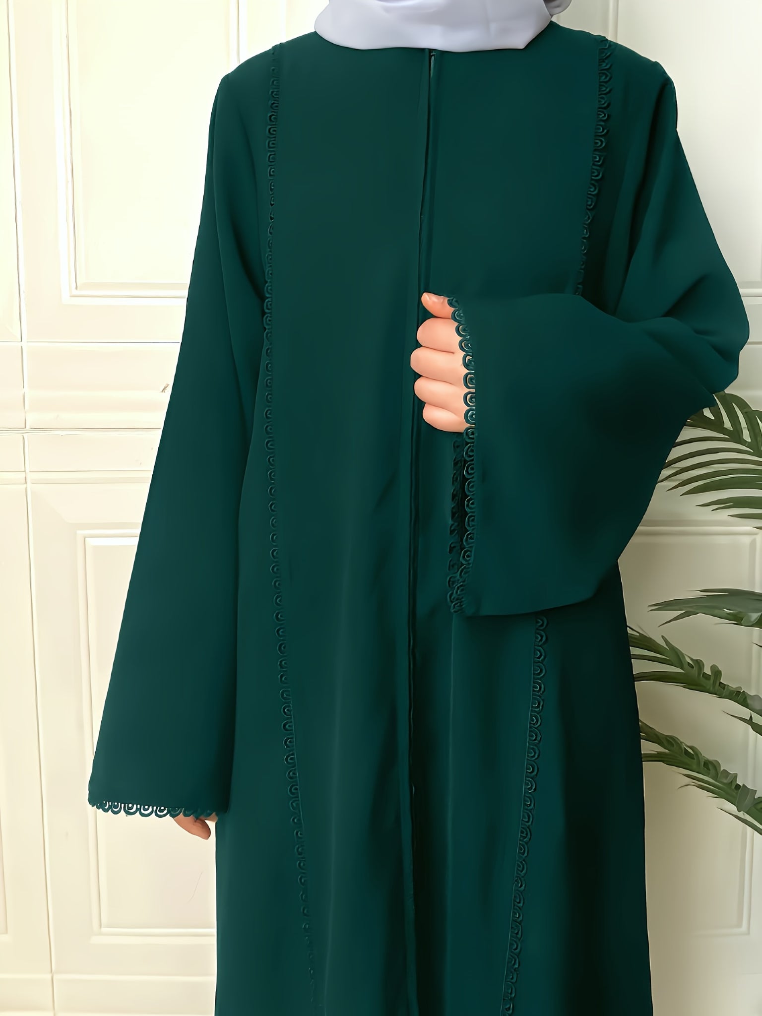 Elegant Long Sleeve Maxi Kaftan Dress -ticated Evening Wear'/MH