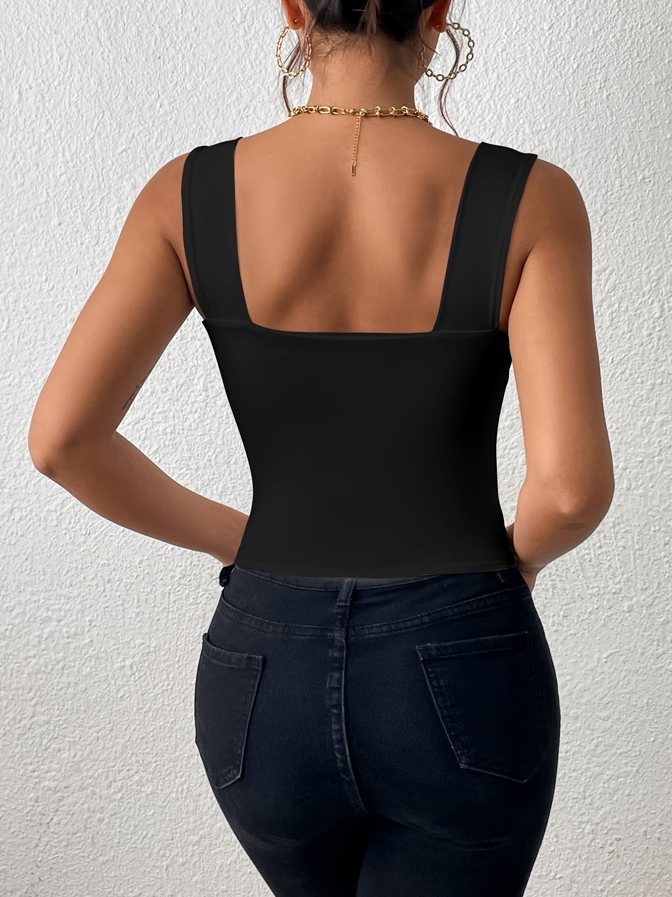 Women's Basic Solid Crop Tank Top,